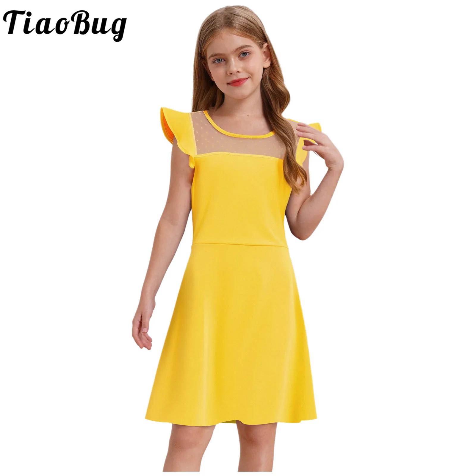 Summer Clothing For Teens - Teen Girls Summer Dress Ruffle Sleeves