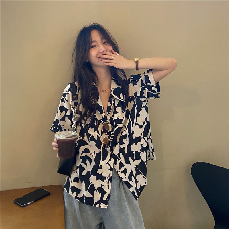 Summer Clothing For Teens - Summer New Printing Loose Shirt Tops