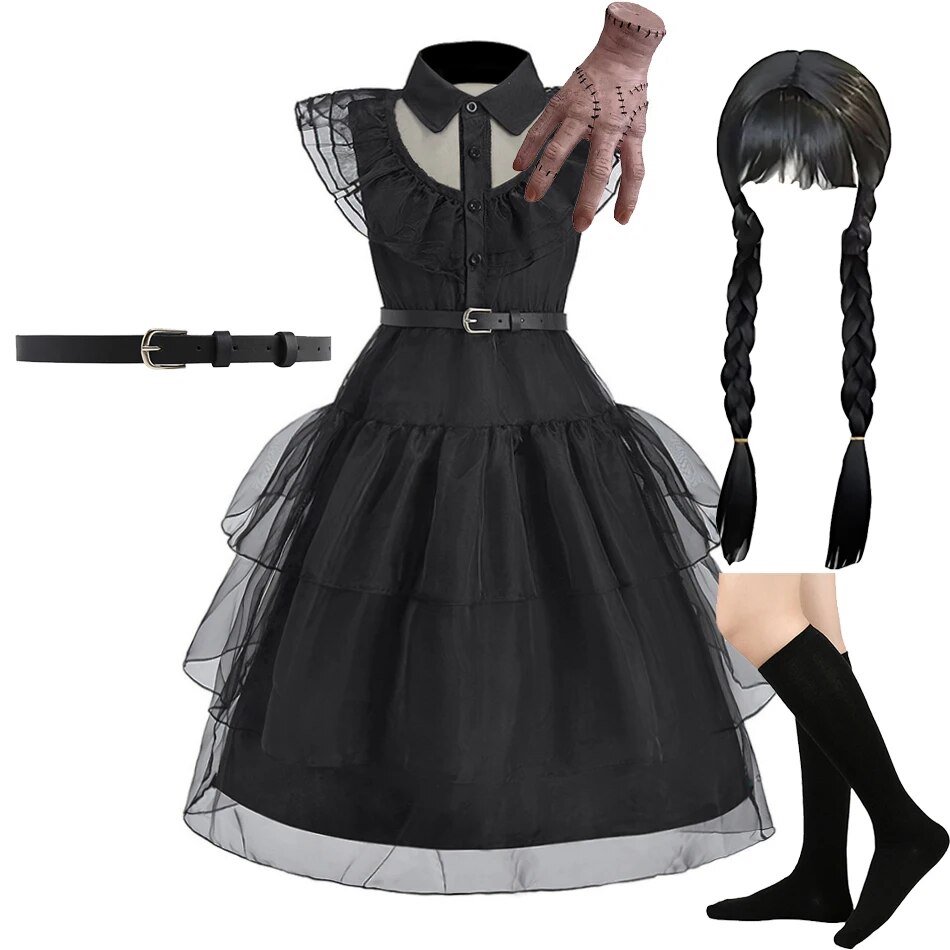 Summer Clothing For Kids Girls - Girl Costume Kids Cosplay Black Witch
