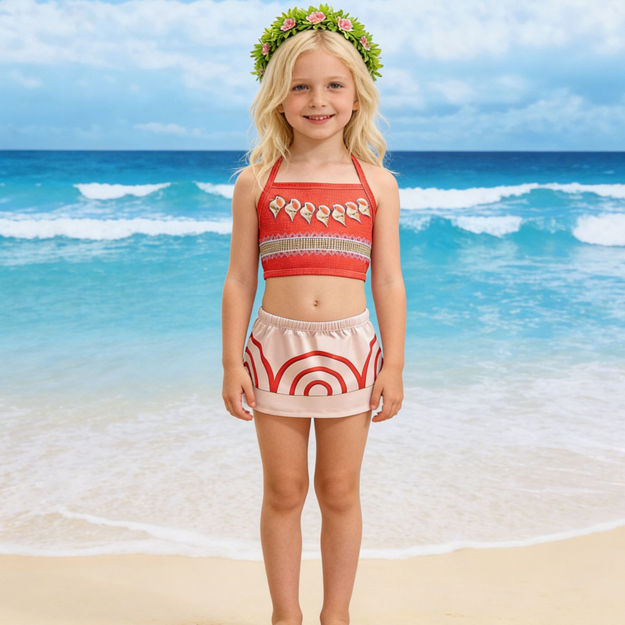 Summer Clothing For Kids Girls - Little Girls Toddler Tropical Beach Cosplay