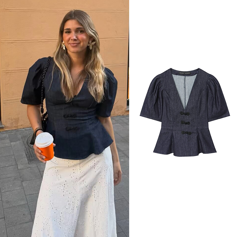 Summer Clothing For Teens - Denim Women's Shirts Blouse 2026 Summer