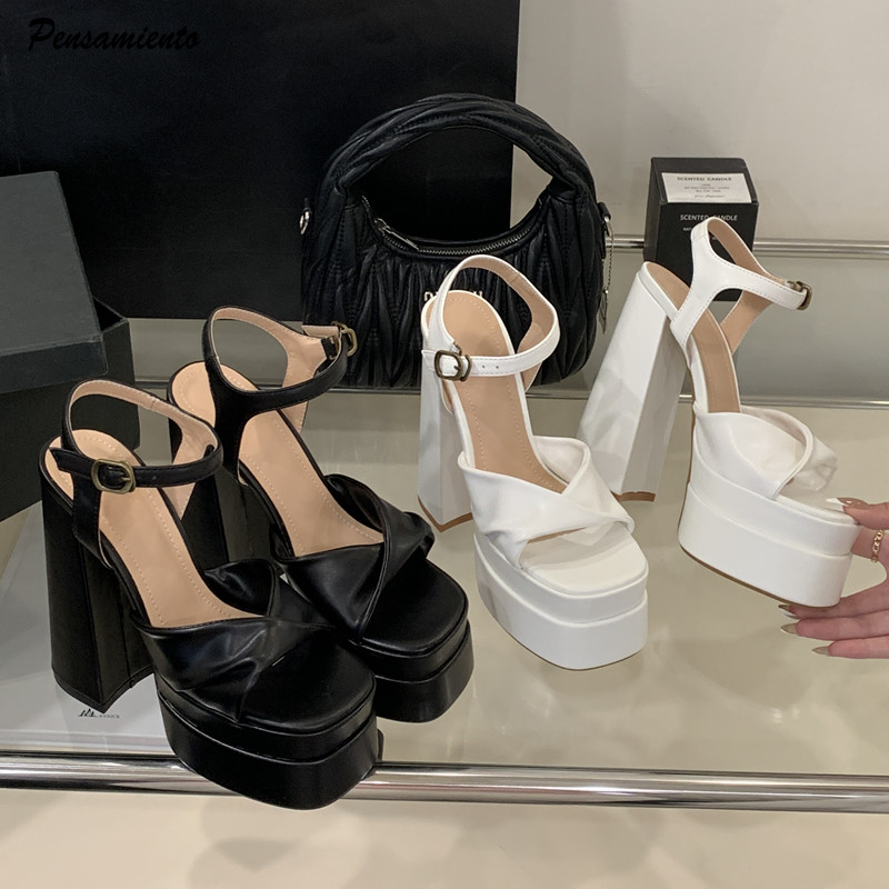 Summer Clothing Dress - Star style Fashion Double Platform Wedges