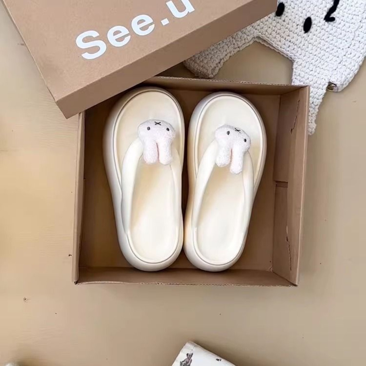 Kawaii Miffy EVA Flip-flops Cu - Summer Away Clothing review and price