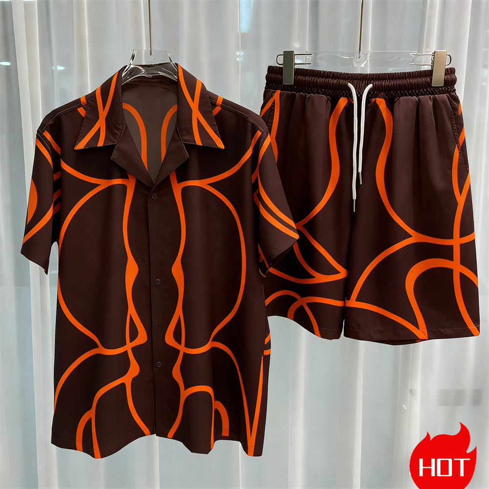 Digital printed men's set fash - Summer Clothing Trends review and price