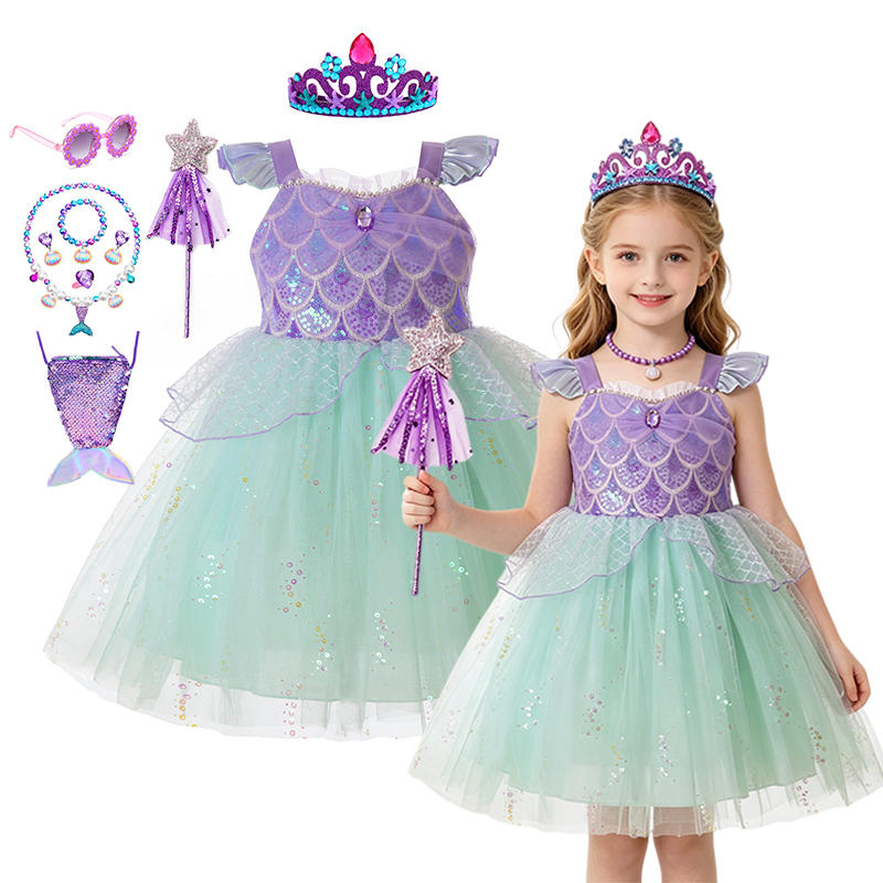 Kids Girls Mermaid Princess Fa - Summer Clothing For Kids Girls review and price