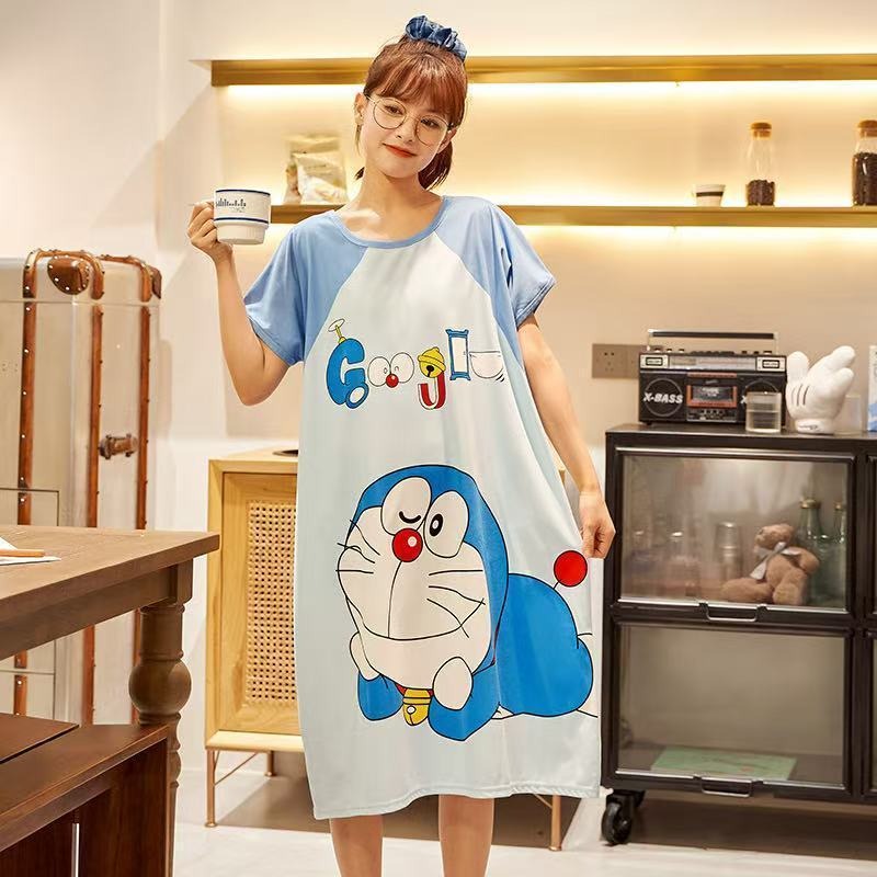 Doraemon cute nightdress for w - Summer Away Clothing review and price