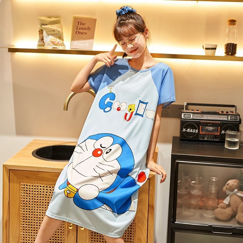 Doraemon cute nightdress for w - Summer Away Clothing review and price