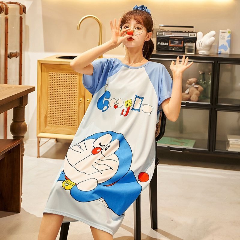Doraemon cute nightdress for w - Summer Away Clothing review and price