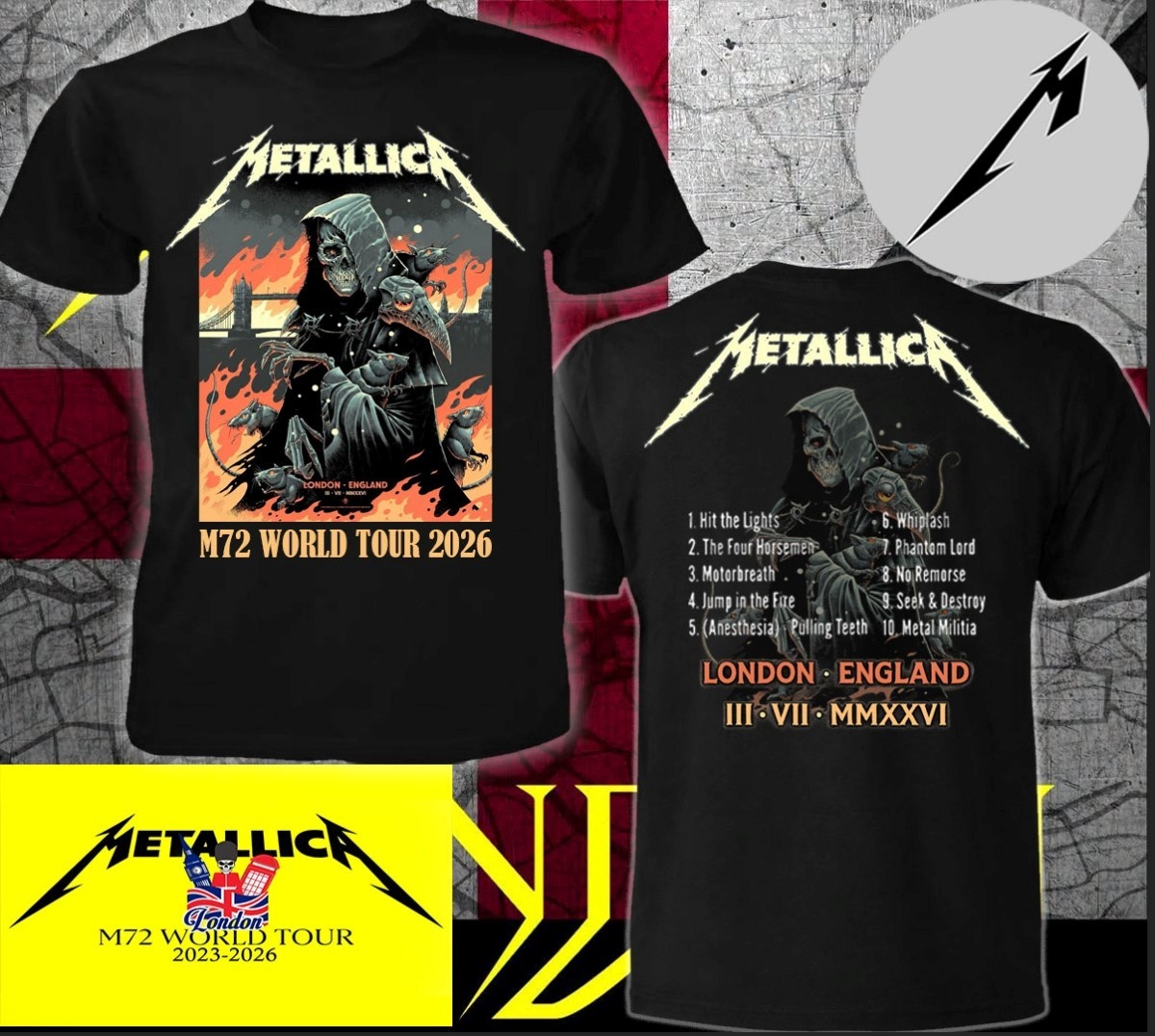 Metallica M72 World Tour 2026  - Summer Clothing London review and price