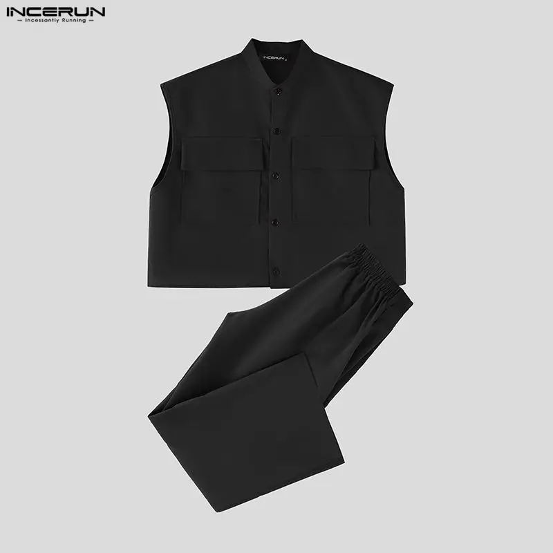 INCERUN Men Sets Solid Sleevel - Summer Clothing Trends review and price