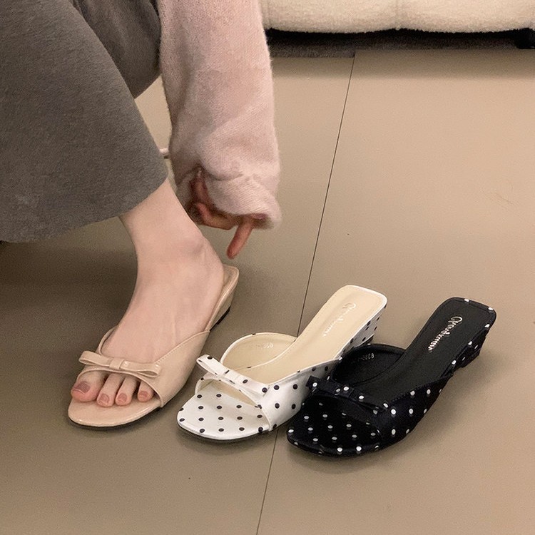 2026 New Polka Dot Wedges Heel - Summer Light Clothing review and price