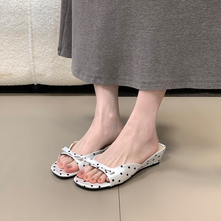 2026 New Polka Dot Wedges Heel - Summer Light Clothing review and price