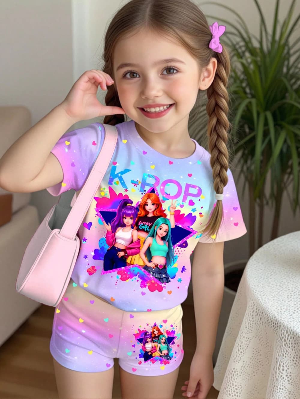 K-Pop Cartoon Graphic Girls T- - Summer Clothing List review and price