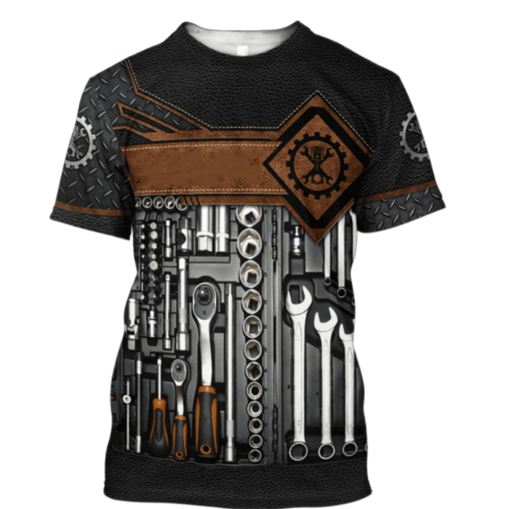 Vintage T-Shirt Mechanic 3D Pr - Summer Clothing Name review and price