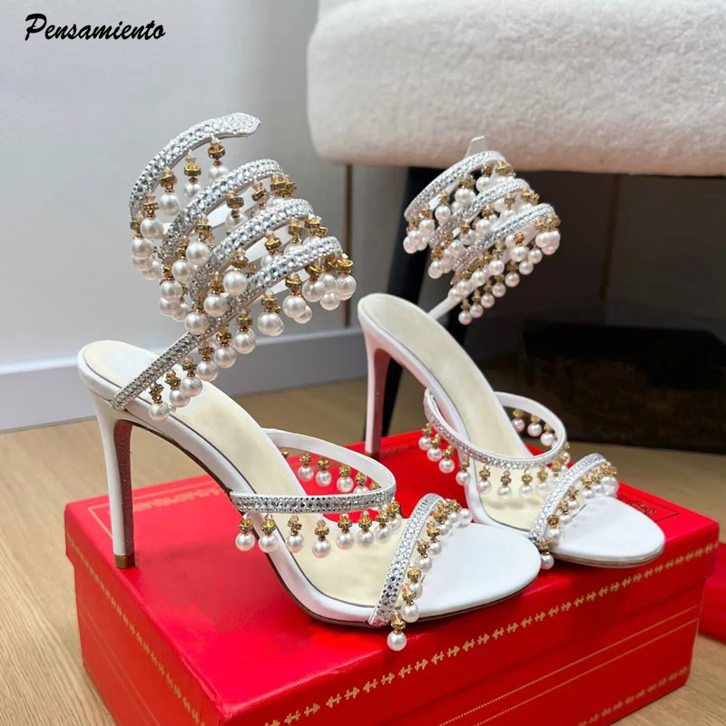 Luxury Rhinestones Pearls Tass - Summer Clothing Dress review and price