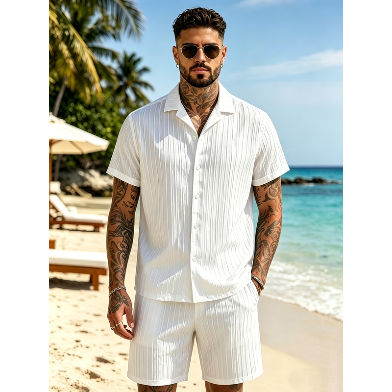 2Men's Summer Casual Suit Set， - Summer Light Clothing review and price