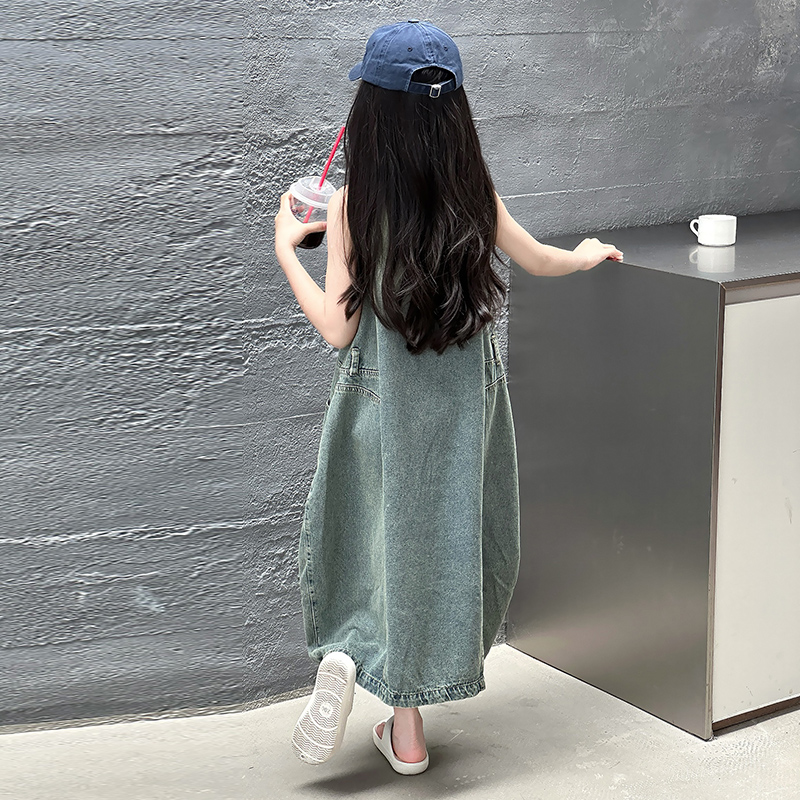 Vintage Blue Children Girls Hi - Summer Clothing For Kids Girls review and price