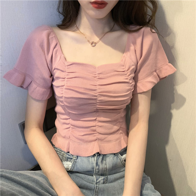 Knitted Fashion Blouse Woman R - Summer Clothing For Teens review and price