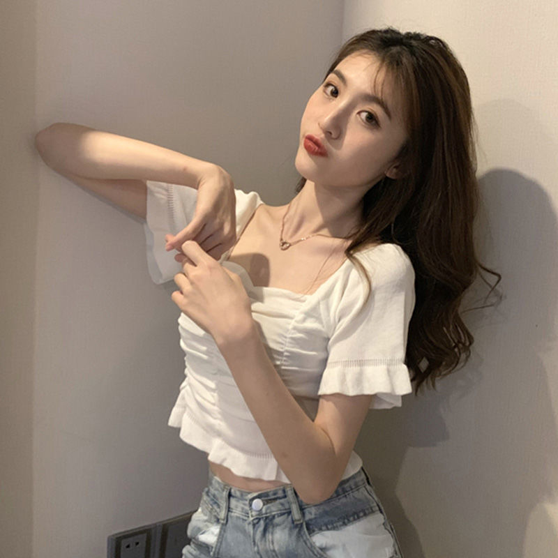 Knitted Fashion Blouse Woman R - Summer Clothing For Teens review and price