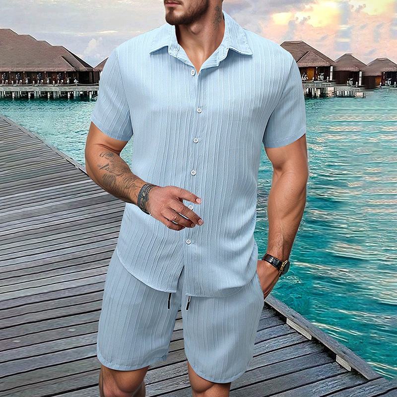 2026 New Men Vertical Wrinkle  - Summer Clothing Trends review and price