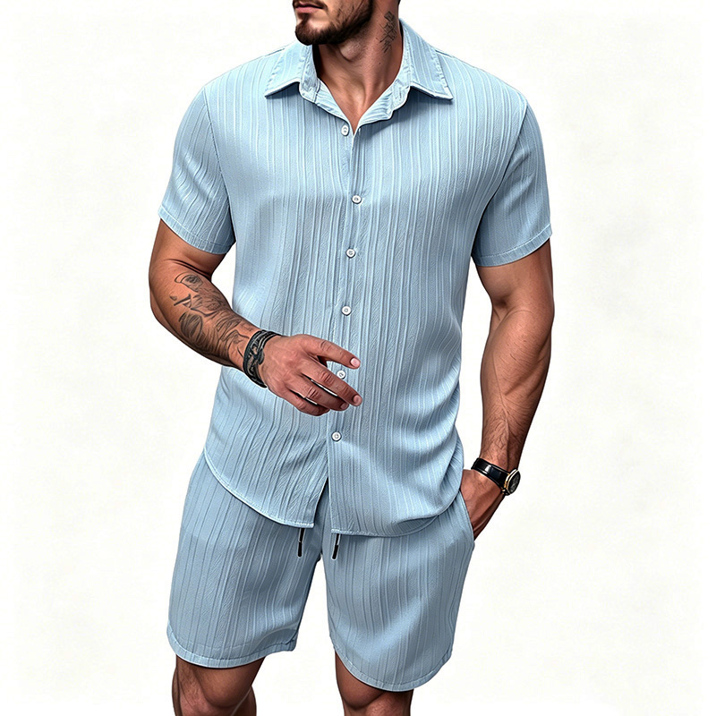 2026 New Men Vertical Wrinkle  - Summer Clothing Trends review and price