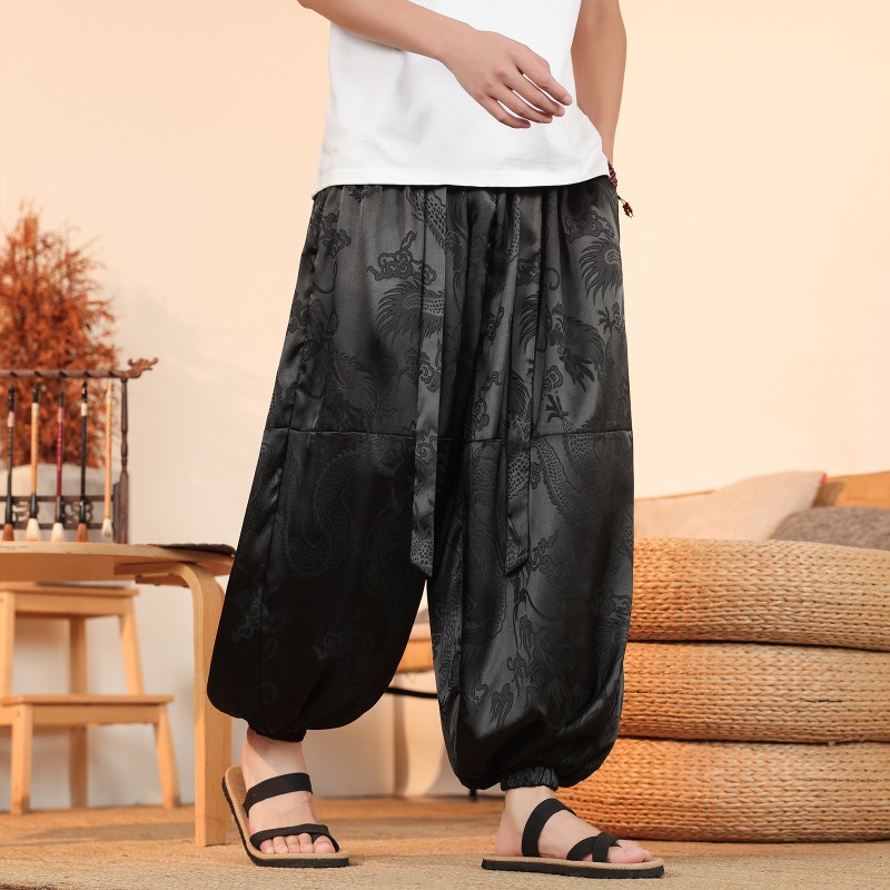 Men Wide Leg Pants Summer Ice  - Summer Light Clothing review and price