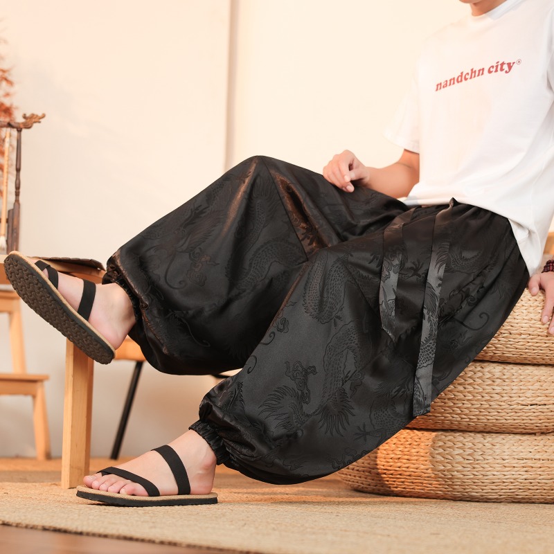 Men Wide Leg Pants Summer Ice  - Summer Light Clothing review and price