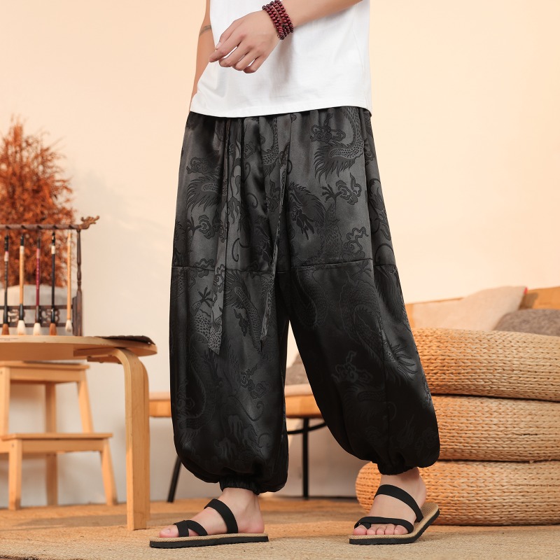 Men Wide Leg Pants Summer Ice  - Summer Light Clothing review and price