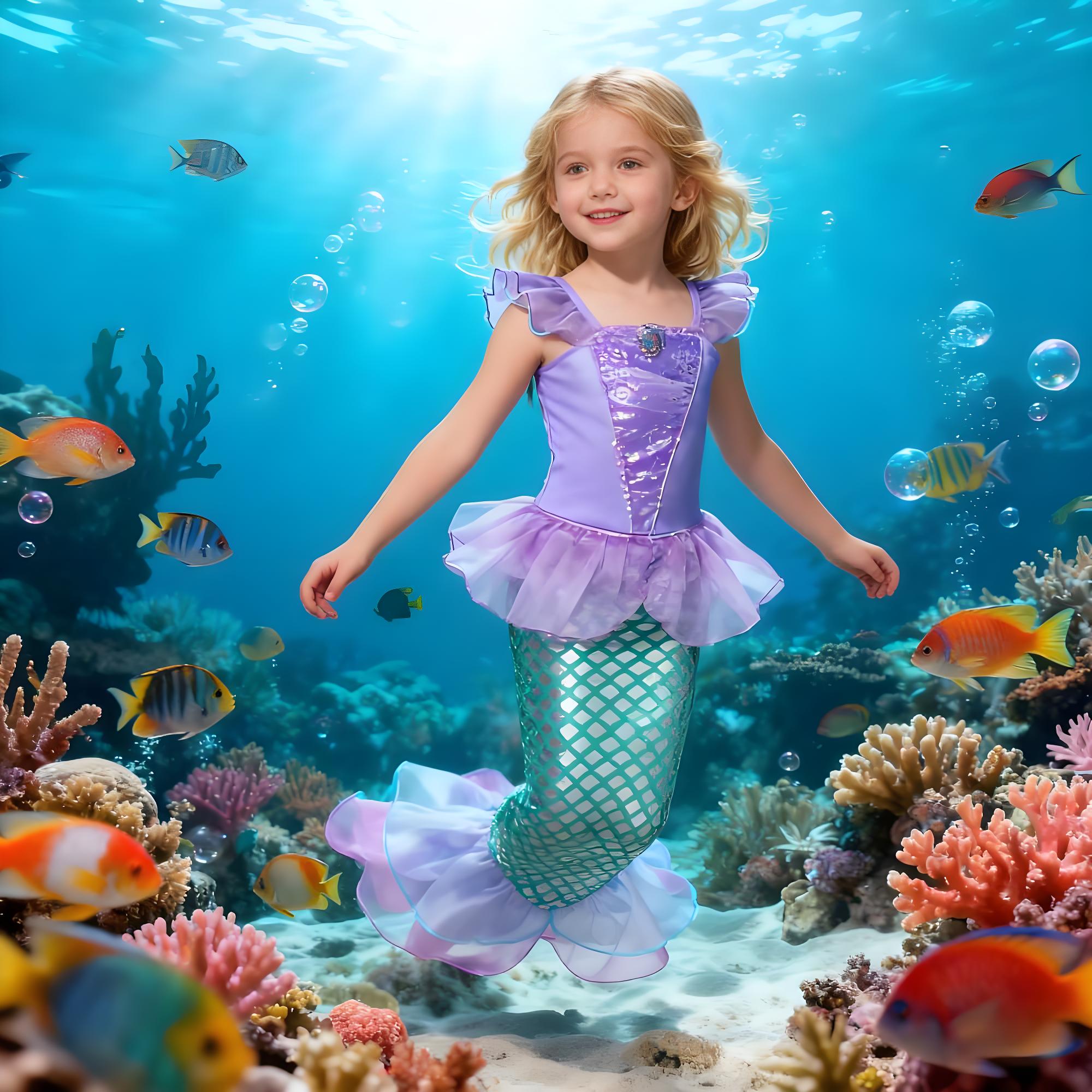 Summer Mermaid Birthday Party  - Summer Clothing For Kids Girls review and price