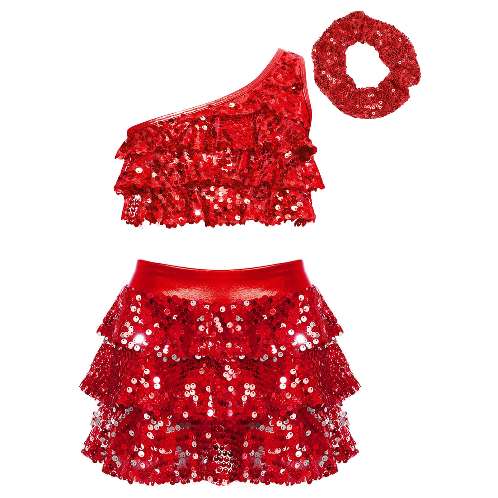 Kids Girls Shiny Sequins Latin - Summer Clothing For Kids Girls review and price