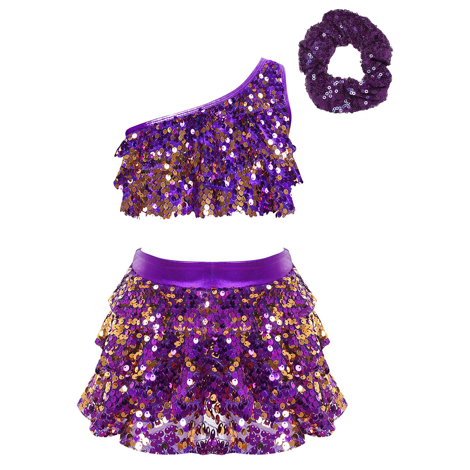Kids Girls Shiny Sequins Latin - Summer Clothing For Kids Girls review and price